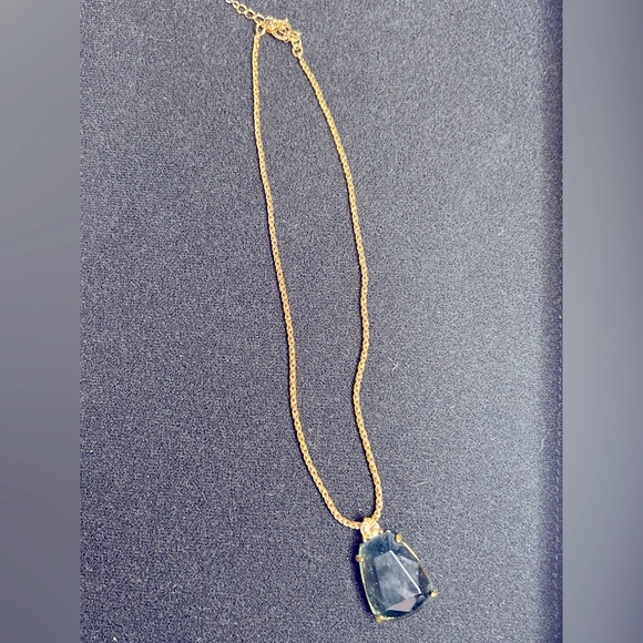 Monet Green Crystal Pendant Necklace - Picture 2 of 5